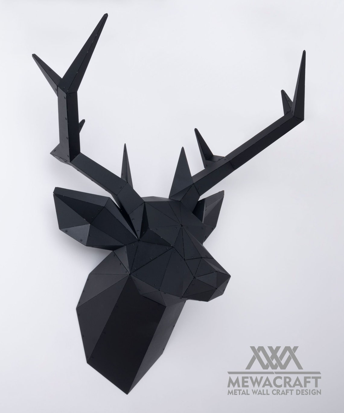 Large Deer Head 3D Metal Wall Decor Red Deer Decorative Etsy