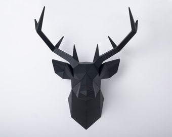 Estatua de pared de metal con forma de cabeza de ciervo (DDP incluido para EE. UU.)