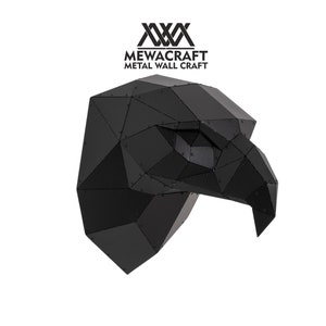 3D Animal Wall Decor Eagle Sculpture, Geometric Metal Sculpture Eagle Wall Decor, Metal Eagle Wall Art Outdoors Metal Art Hanging Sculpture