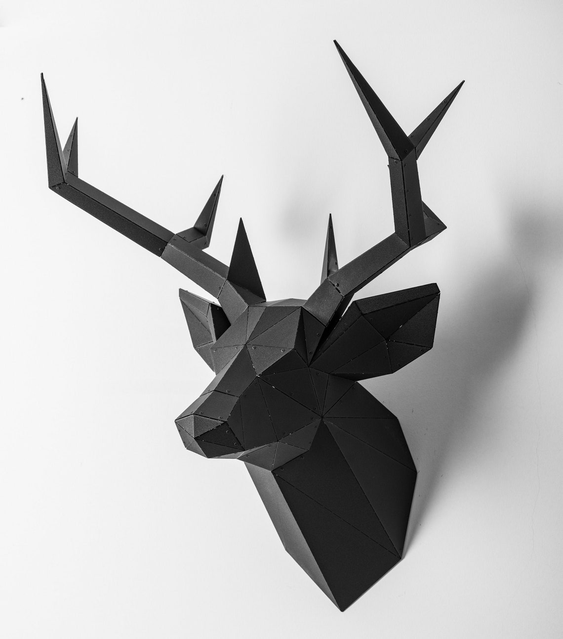 Deer Head 3D Metal Wall Decor Red Deer Decorative Metal Etsy