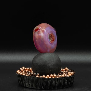 Borosilicate pendant with crushed opal