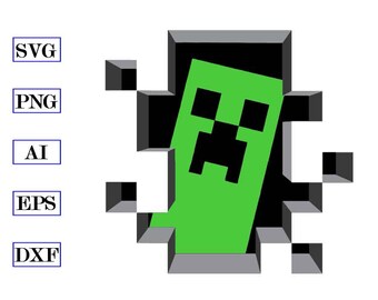 Download Minecraft Creeper Svg Etsy