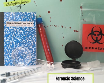 STEM Mini Forensische kit | Inleiding tot forensisch onderzoek groep 6-8 | Knutselset | Thuisschool, lockdown, virtuele leerwetenschapskit!