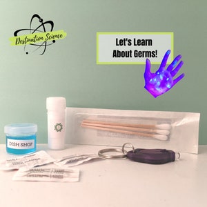 STEM Let&#39;s Learn About Germs! Kit | Introduction to Microbiology Grades K-5 | Craft Kit | Homeschool & Virtual Learning Friendly! | Gifts