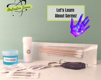 STEM Laten we leren over ziektekiemen! Kit | Inleiding tot microbiologie graad K-5 | Knutselset | Thuisonderwijs en virtueel leren vriendelijk! | Cadeaus