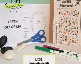 STEM Little Detective's Activity | Introduction to Forensics Grades K-3 | Craft Kit | Homeschool, Lockdown, Virtual Learning Science Kit!