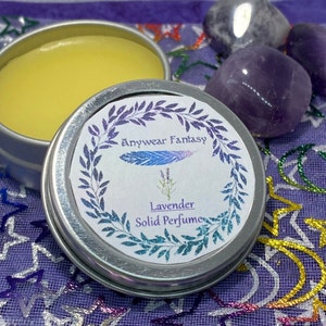 Natural Lavender Scented Solid Perfume .75 oz Tin