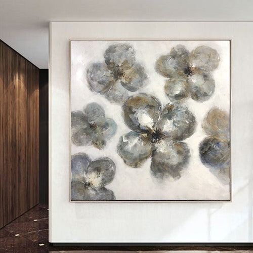 Abstract Canvas Painting shops Acrylic Hand Art, Large Flower Abstract Painting, Extra Large Abstract Painting Oil Painting, Texture Painting W17