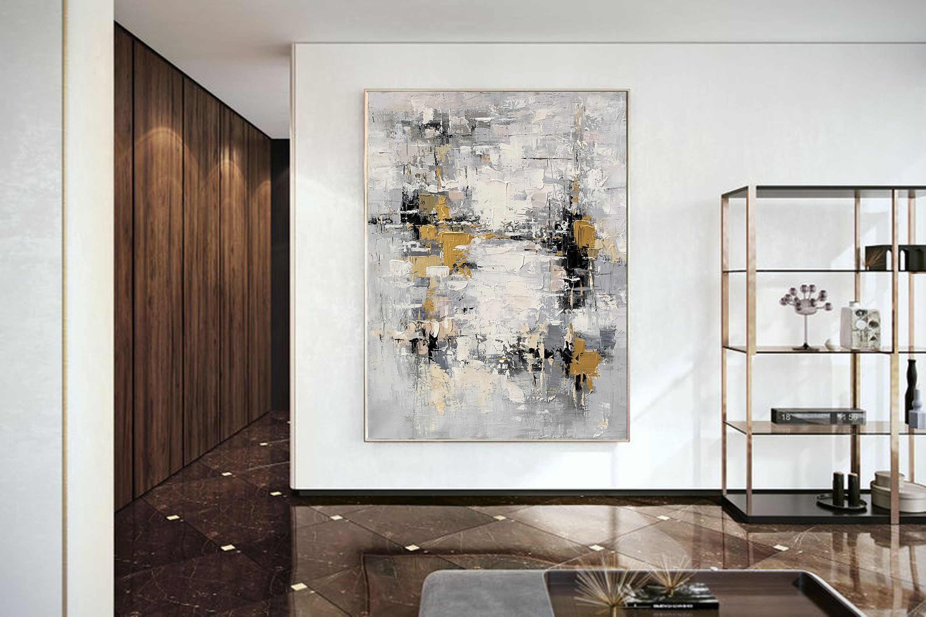 アクリル絵画 金色の抽象デザイン 74c852ab82b2e61b06af5e0ffaff07