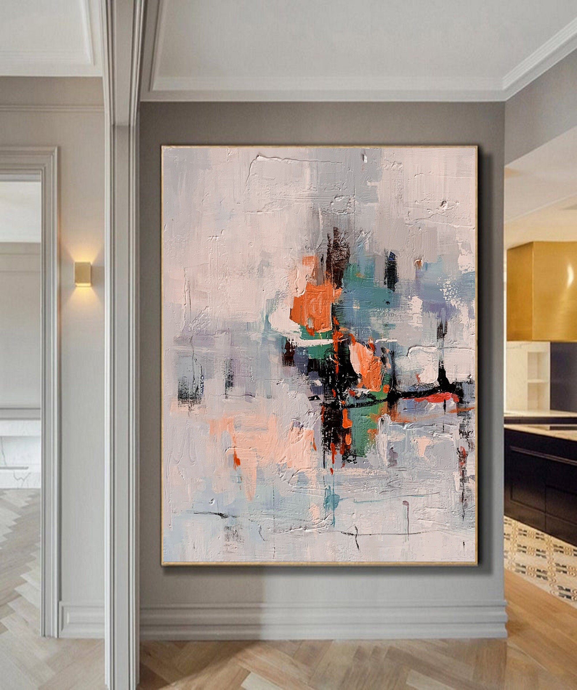 Colorful Abstract Oil Painting on Canvas, Modern Art Extra Large ...