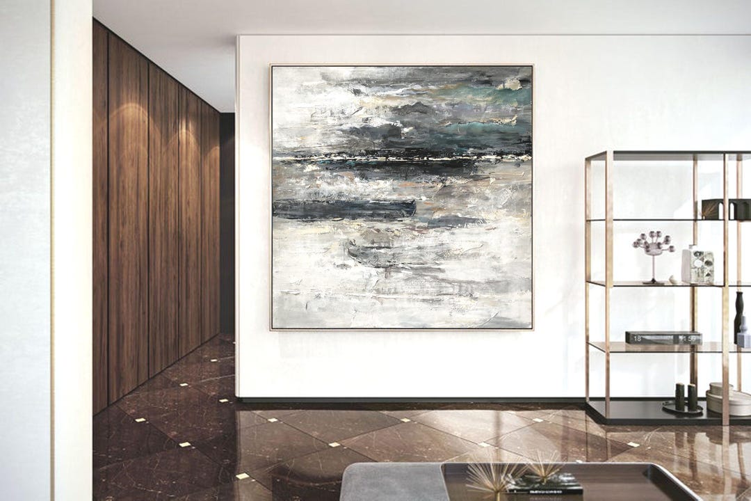 Extra Large Abstract Oil Painting – Large Modern Textured Canvas Wall ...