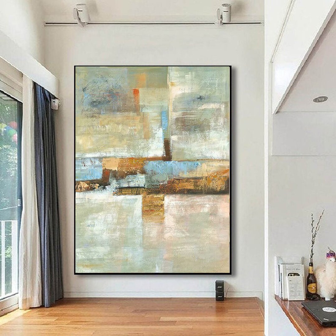 Large Acrylic Painting Blue Abstract Paintings On Canvas, 55 OFF