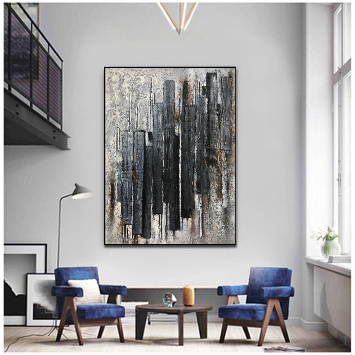 Large Canvas Wall Art Black Painting Black Abstract Wall Etsy New Zealand