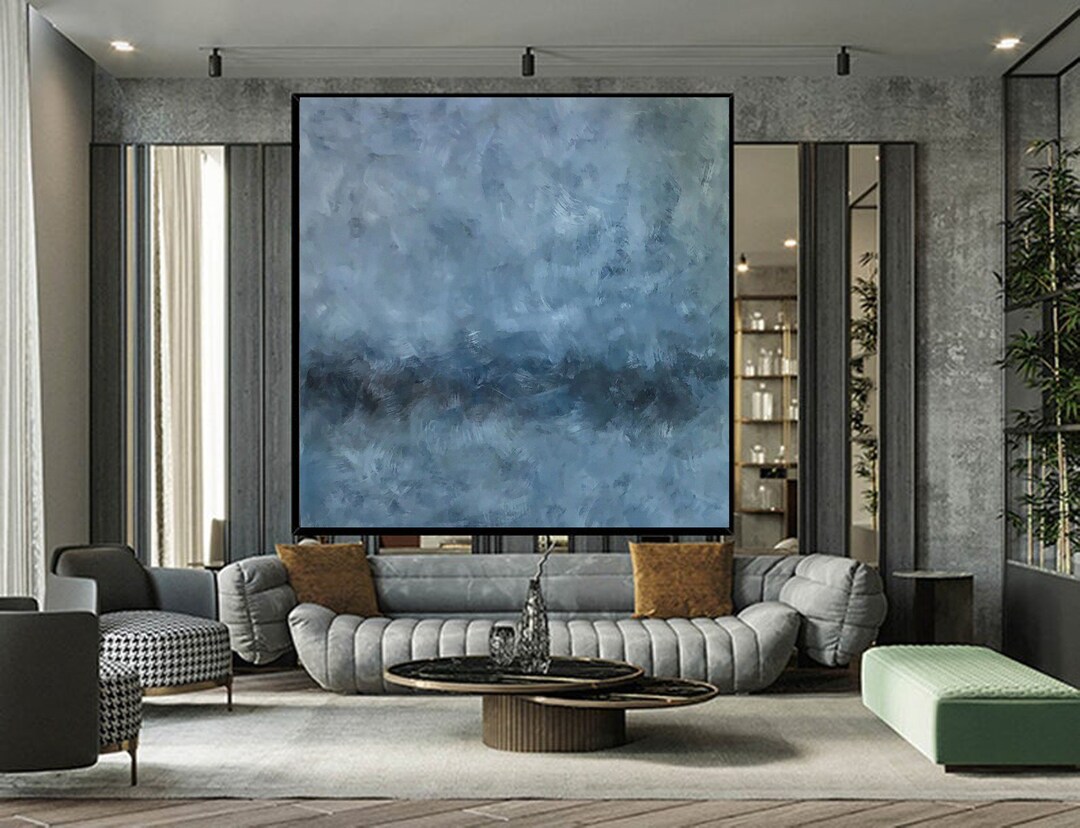 Original Blue Abstract Art , Extra Large Abstract Painting,abstract ...