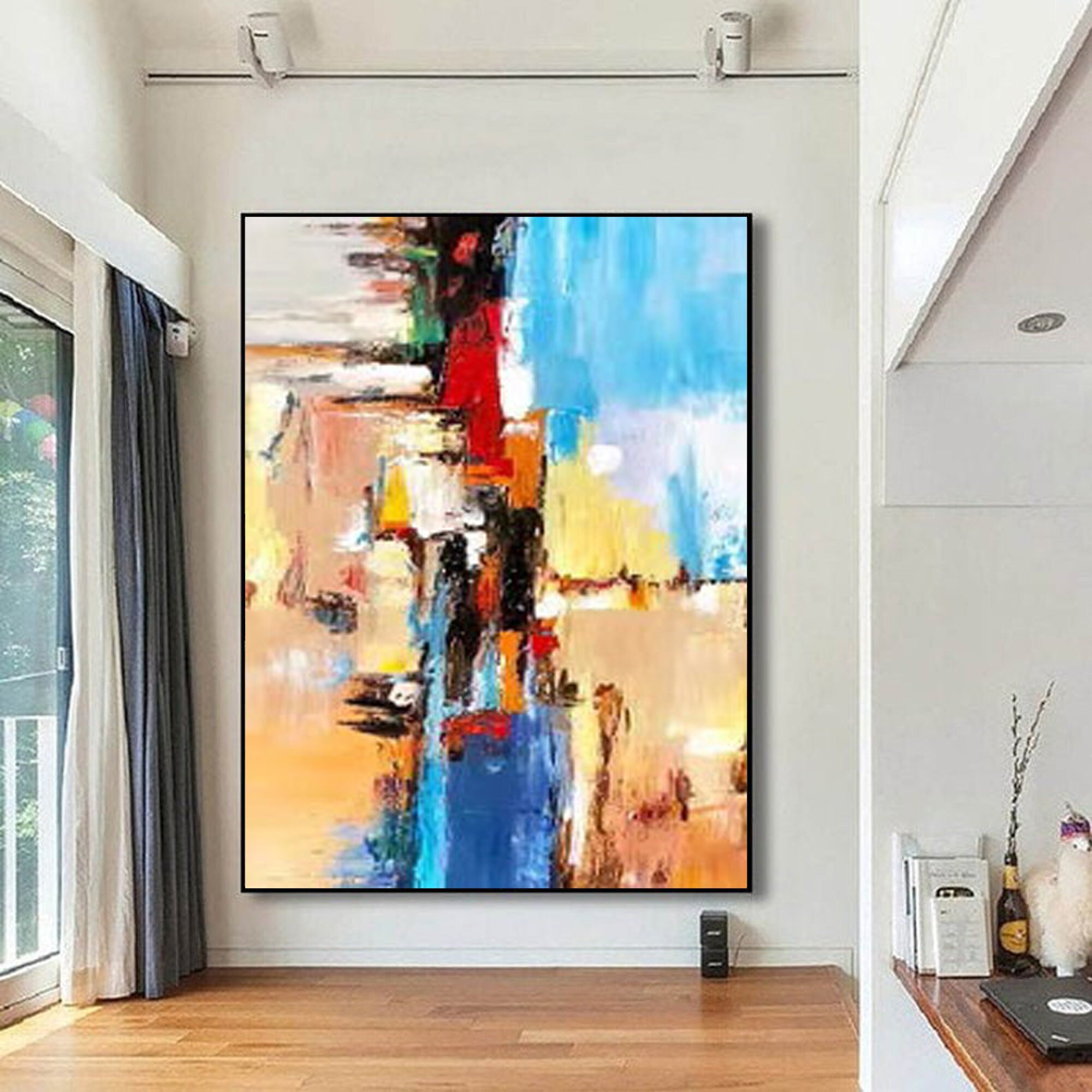 Abstract Wall Art Abstract Canvas Artlarge Abstract Etsy UK