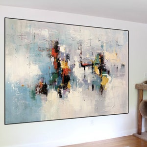 Large Modern Wall Art Painting, Large Abstract wall art,painting, large abstract art, abstract art Large Original Modern Abstract Decor W56