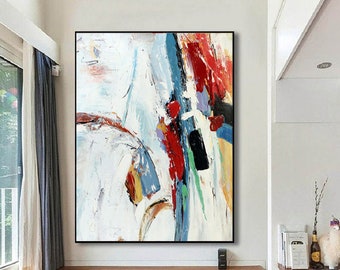 Contemporary Art Colorful Abstract Oil Painting On canvas, Modern Art Extra large painting, office decor Home Decor original artwork W87