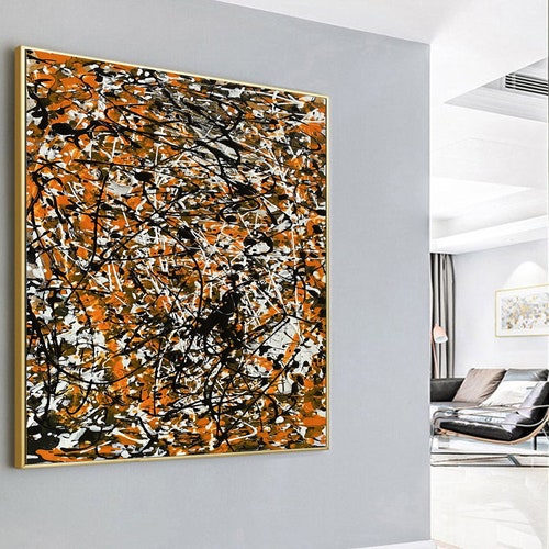 Large Abstract Painting Wall Large Canvas Art Jackson Pollock Style Wall Art Canvas Painting Pollock Splatter Painting For Living Room W112 shops