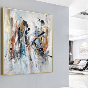 Abstract Canvas Art, Texture Painting, Modern abstract painting canvas, large modern art, extra large wall art, abstract wall art W14