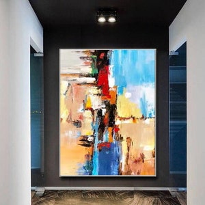 abstract wall art, abstract canvas art,large abstract art,textured painting,colorful abstract,unique painting,living room painting W125