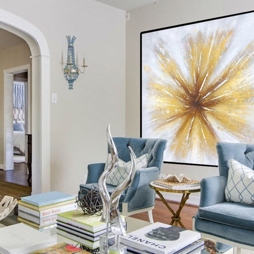 Large Flower Abstract Painting, Abstract Canvas shops Painting Acrylic Hand Art, Extra Large Abstract Painting Oil Painting, Texture Painting W36