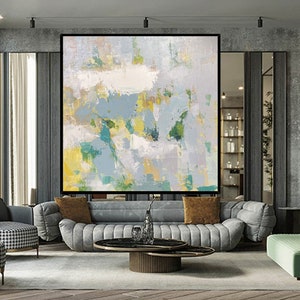 Paintings on Canvas, Abstract Canvas Painting, black white yellow abstract art, Extra Large Abstract Painting, original artwork abstract W28
