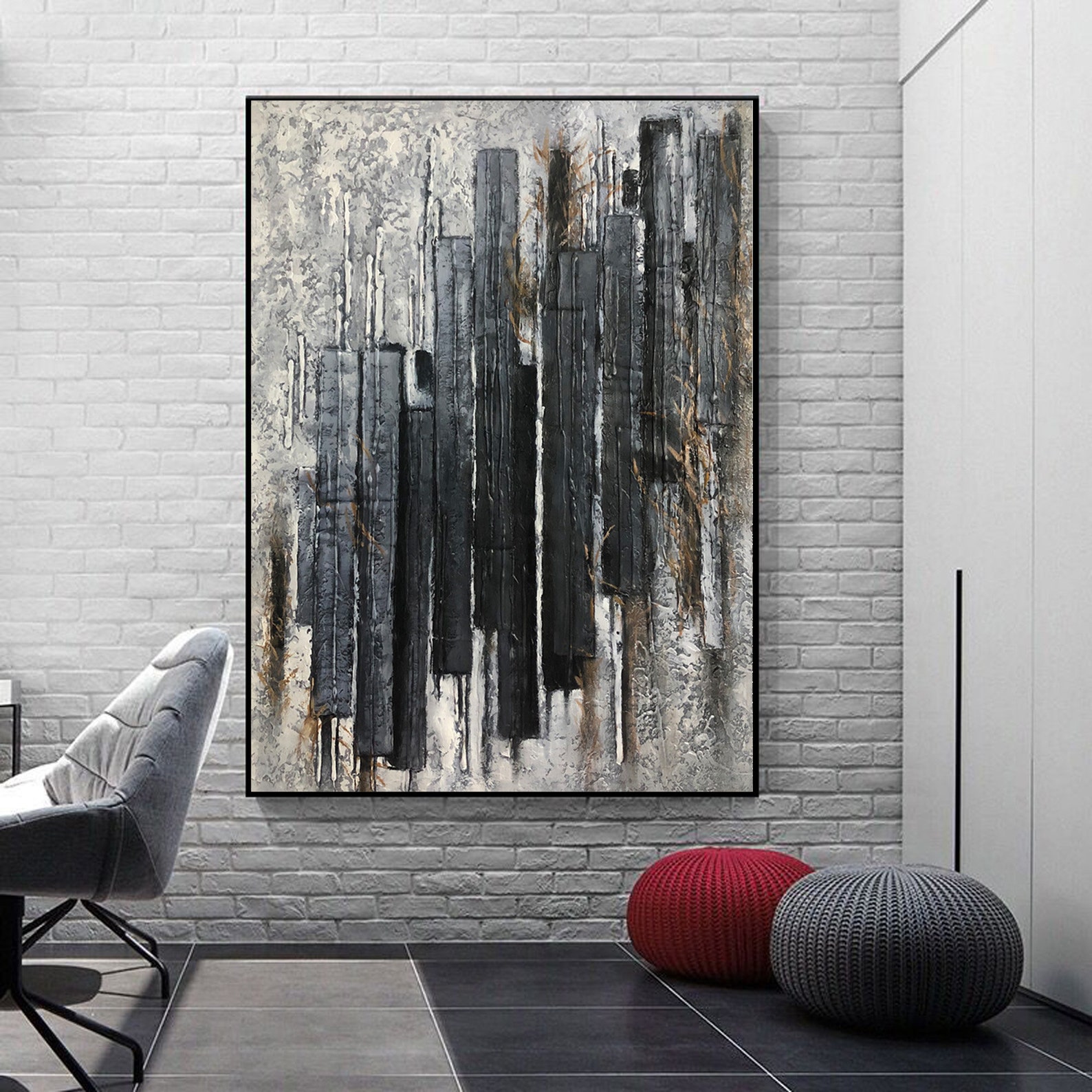 large-canvas-wall-art-black-painting-black-abstract-wall-etsy-new-zealand