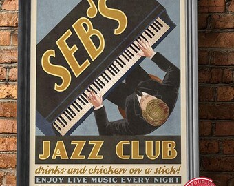Blues Jazz Peacock Chicago Music Bar Club Vintage Poster Repro FREE SHIPPING