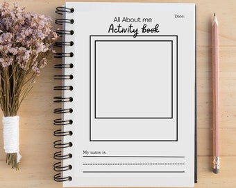All About Me Activity book- Digital Download For Kids (9 pages)