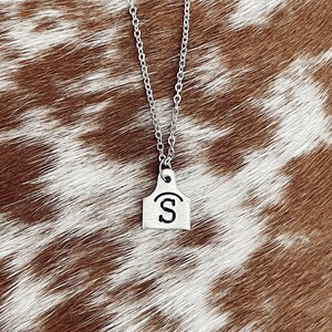 Custom Cow Tag Brand Necklace| Western Necklace| Cattle Brand Necklace