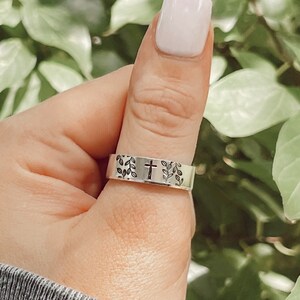 Cross Ring| Aluminum Adjustable Ring| Metal Stamped Ring