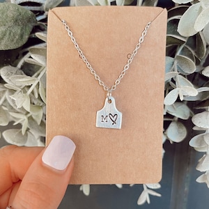 Custom Initial Cow Tag Heart Necklace| Western Necklace