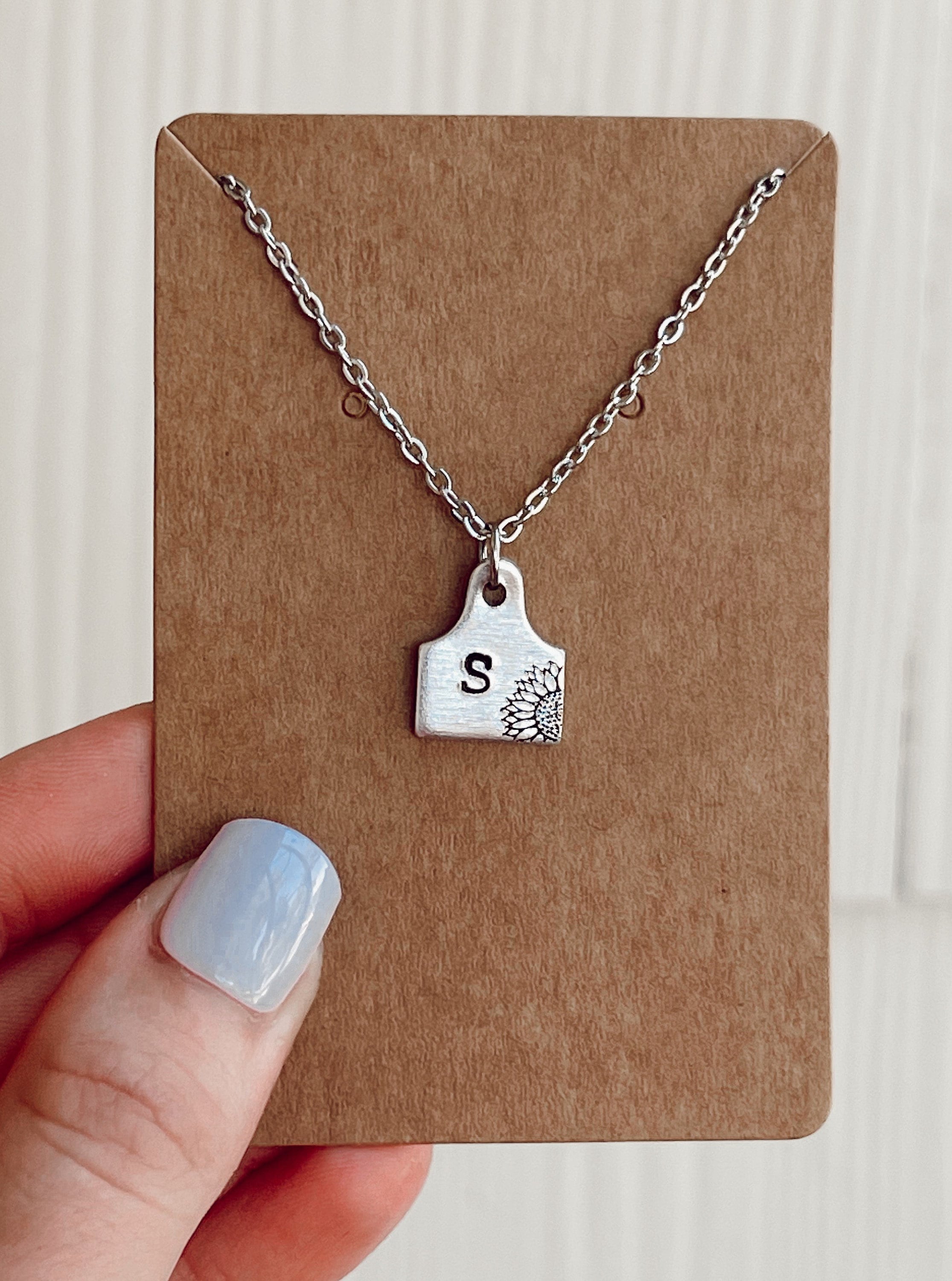 Cow Tag Necklace 