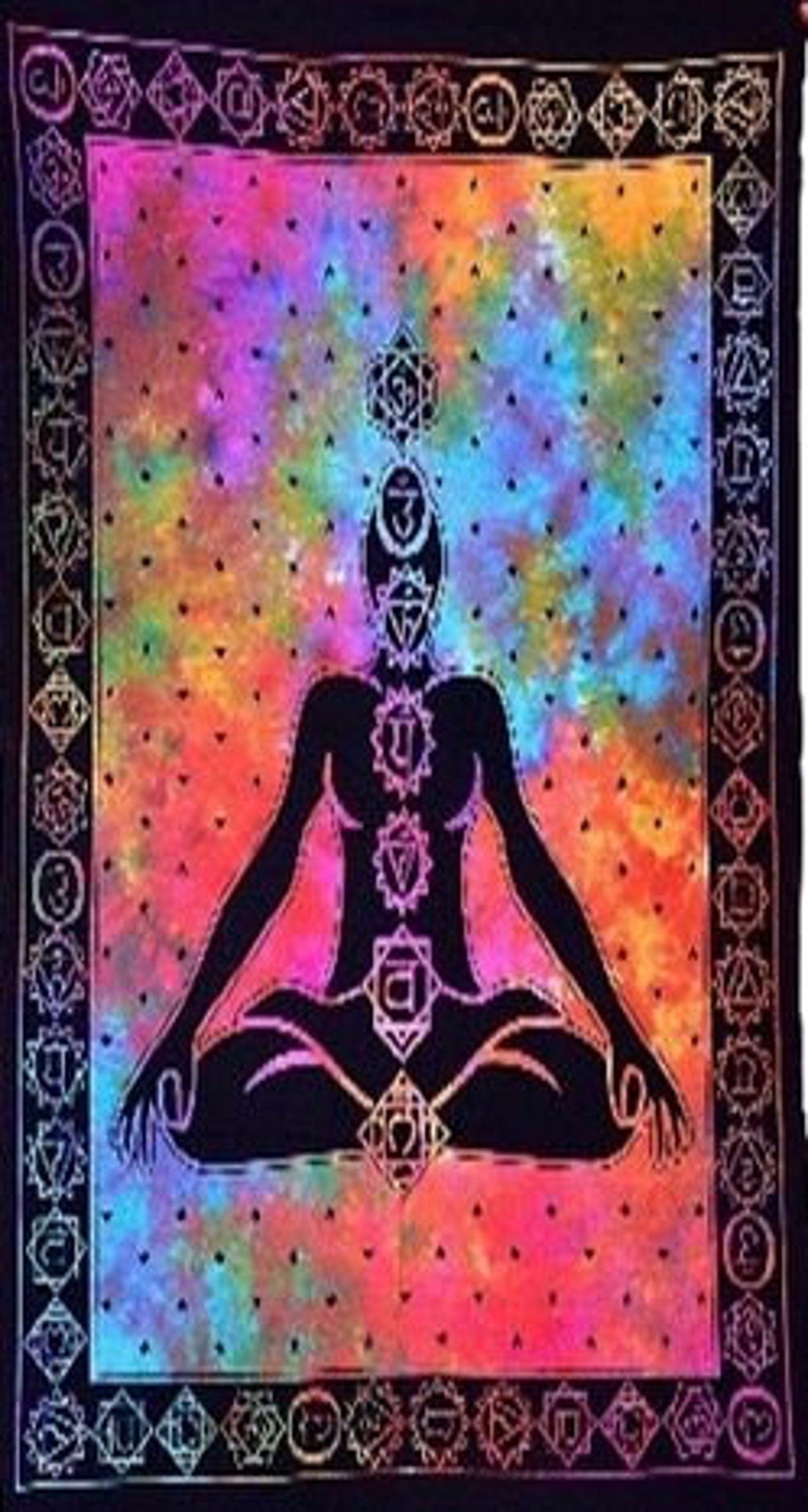 Yellowline Seven Chakra Tapestry Yoga Meditation Wall Tapestry Etsy