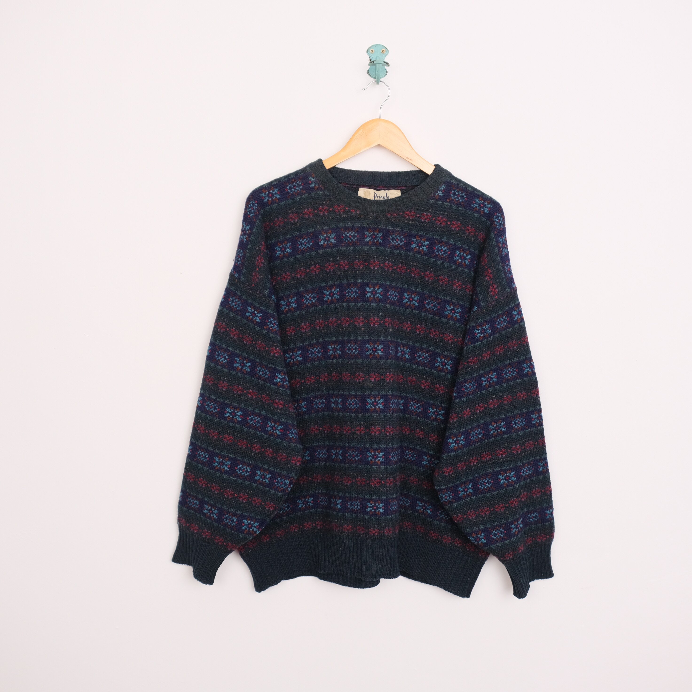 Vintage Knit Sweater 100% Pure Wool 