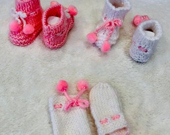Princess baby booties& mittens