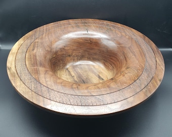 14" black Walnut Textured Bowl