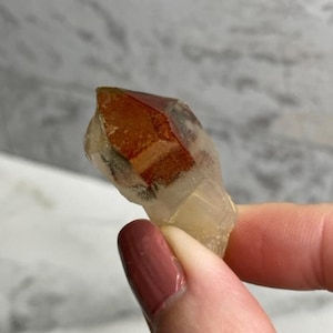 Rare Orange River Quartz from South Africa / Crystal Cluster / Mineral Specimen / Meditation Altar / Red Quartz / Energy Transformation