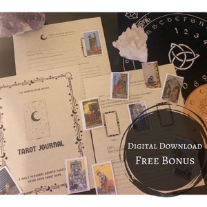 Tarot Journal: Daily Card Readings, Moon Spreads (Digital Download)