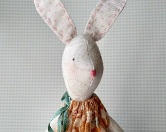 Mini Bunny Doll handmade. Spring Scandinavian Style Decor, Easter Gift for Kids, Bunny Nursery decor