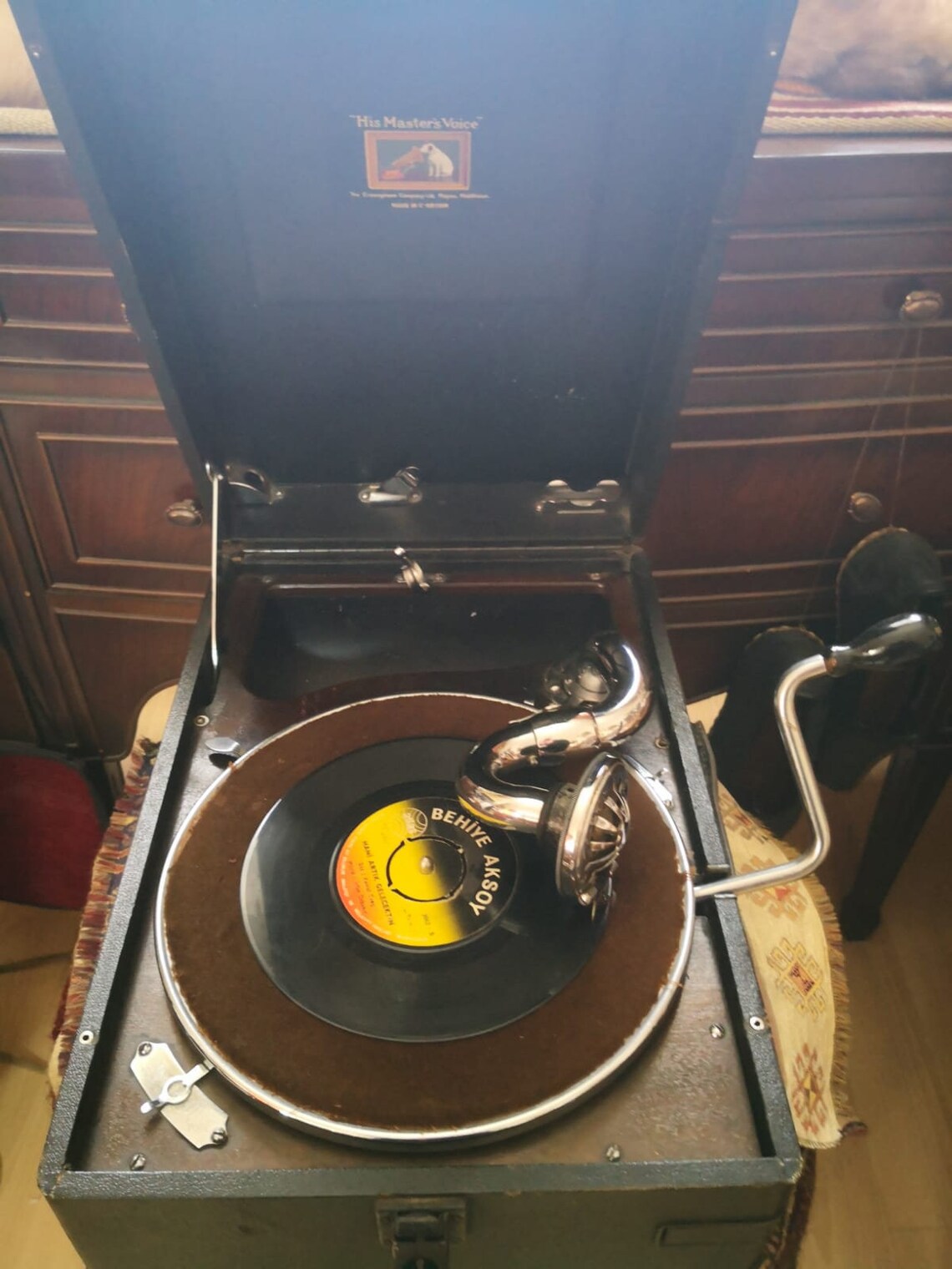 1900s Vintage Gramofon His Masters Voice Record Players Etsy