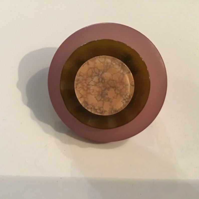 Rose and Brown Pin