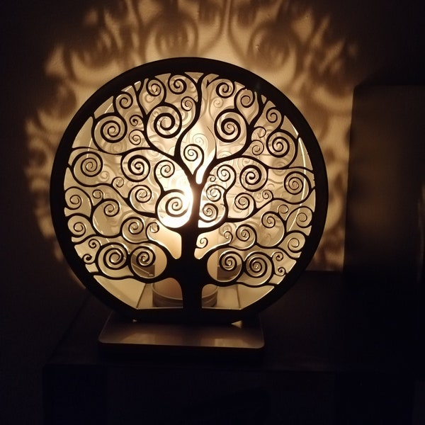 photophore tree of life design metal candle creation handcrafted laser cut