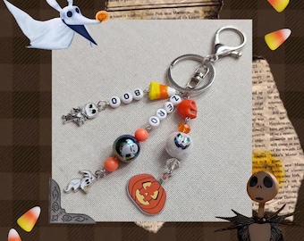 Jack and zero Halloween Keychain
