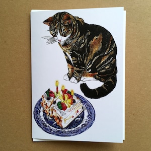 Carte d'anniversaire chat, carte d'anniversaire chat tigré, carte d'anniversaire chat pour enfant, carte d'anniversaire pour lui, carte d'anniversaire pour elle, anniversaire de chat, chats