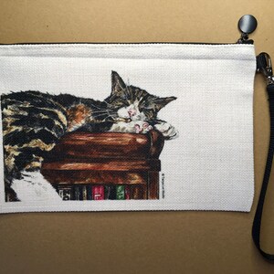 Bolsa grande com zíper para gatos, bolsa de maquiagem para gatos, presente para amantes de gatos, bolsa para gatos, presente para gatos malhados, bolsa grande com zíper para gatos, bolsa de maquiagem para gatos, bolsa para gatos
