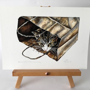 Cat Art Print, Fine Art Print, Cat Portrait Print, Watercolour Cat Print, Tabby Cat Art, Tabby Painting, Cat Art, Cat Print, Giclee Prints