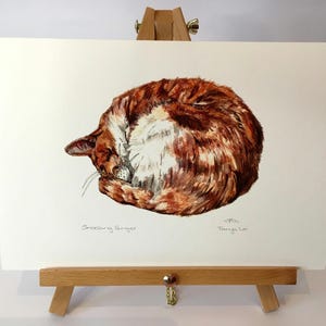 Cat Art Print, Fine Art Print, Cat Portrait Print, Cat Painting, Watercolour Cat Print, Ginger Cat Art, Cat Art, Cat Portrait, Giclee Print