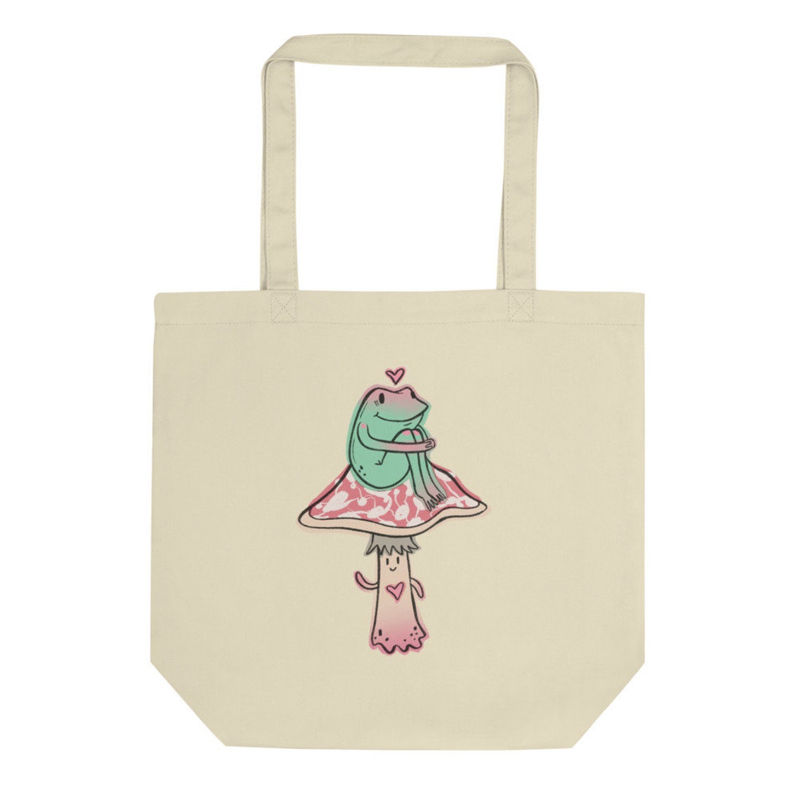 Mushroom and Frog Eco Tote Bag Gift For Her Mushroom Frog | Etsy