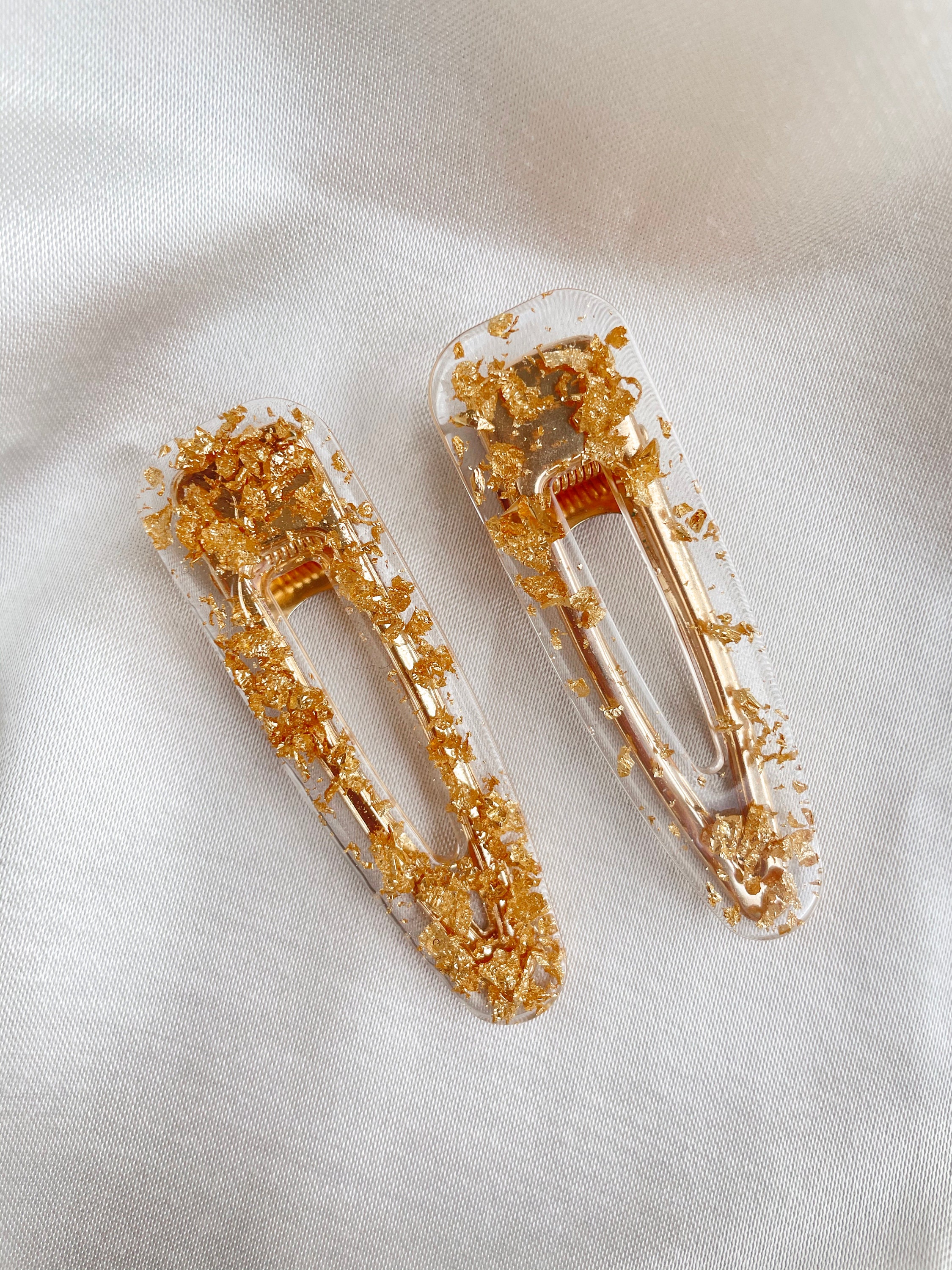 Clips para el cabello oro/plata Etsy